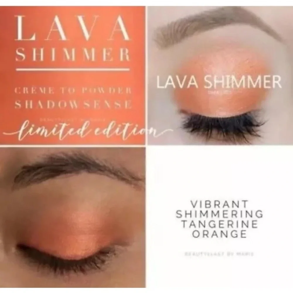New Lava Shimmer ShadowSense Rich eyeshadow Senegence‎ Crème To Powder Orange